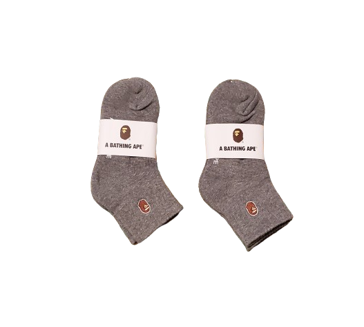 Bape Grey Ankle Socks (2 Pairs)