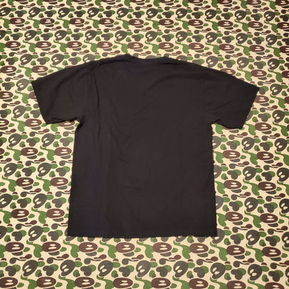 Bape Black Rainbow Camo Logo Shirt