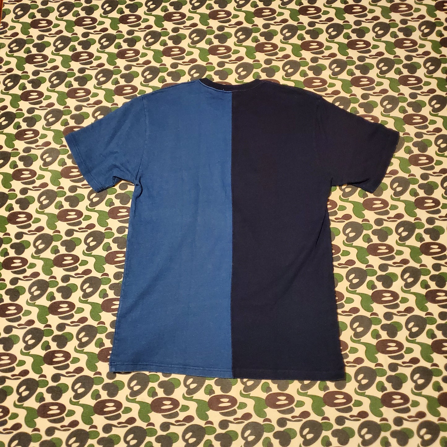 Bape Navy / Blue Tiger Shark Split Shirt