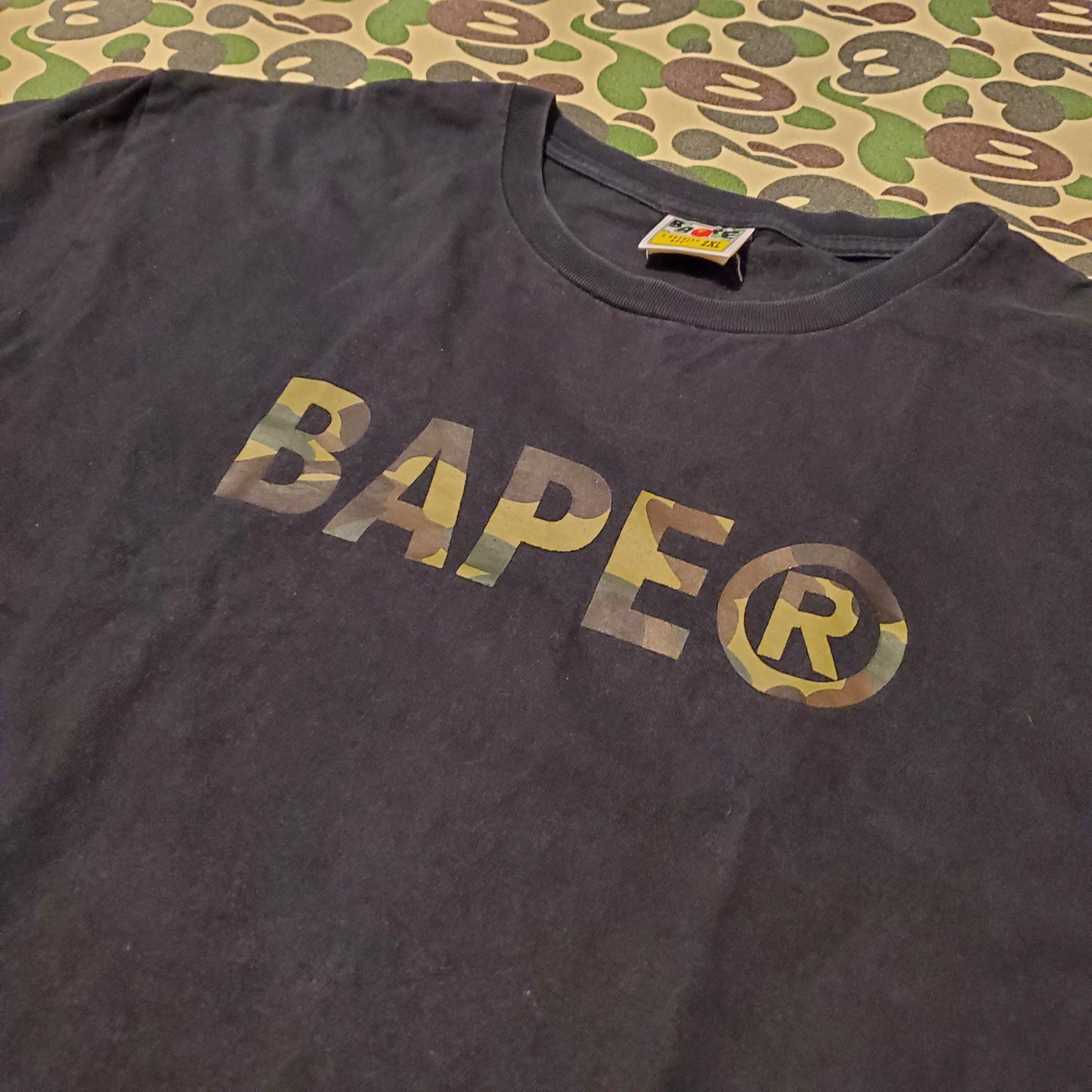 Bape Black / Green Camo Shirt