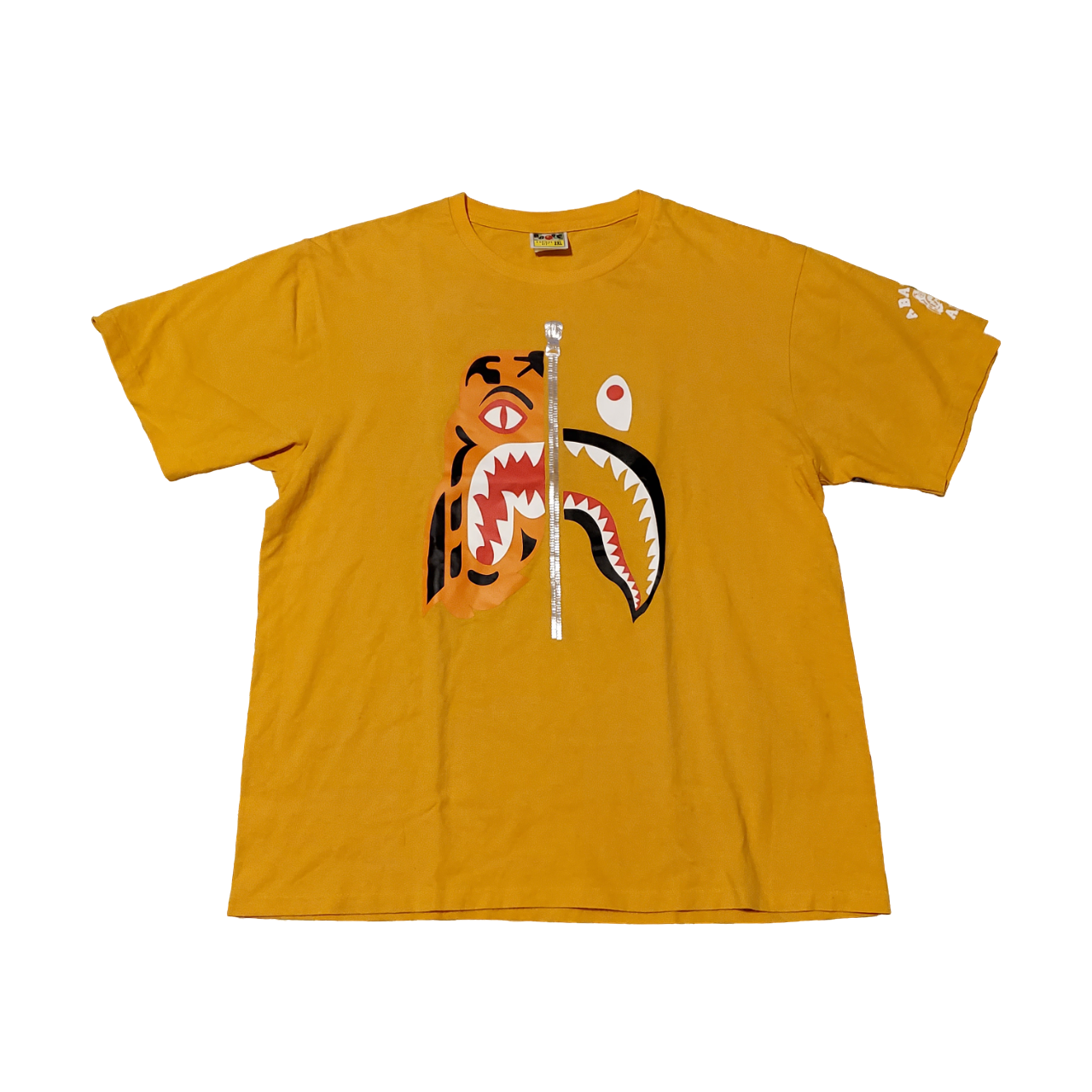 Bape Yellow Tiger Shark Split Shirt