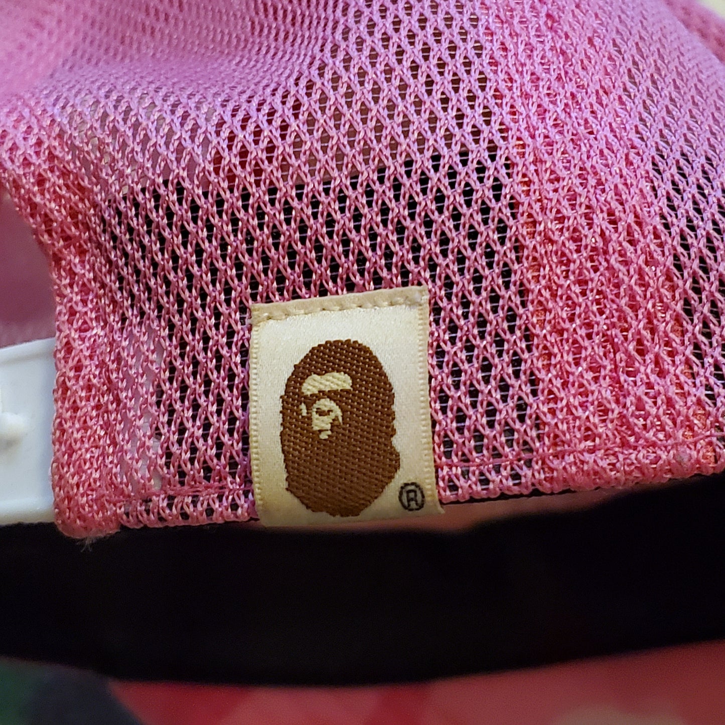 Bape x Stussy ABC Pink Trucker Hat