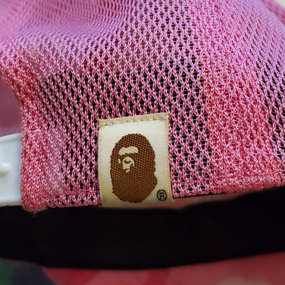 Bape x Stussy ABC Pink Trucker Hat