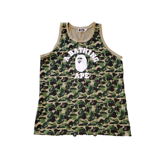 Bape ABC Green College Logo Tank Top