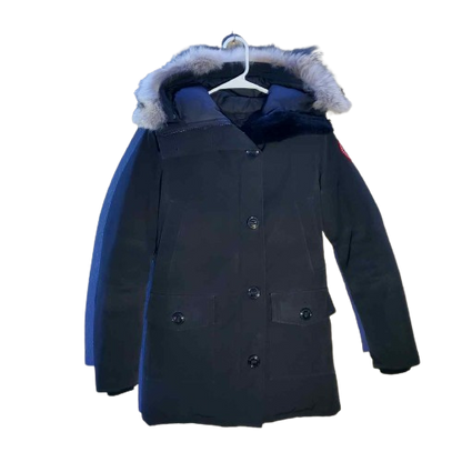 Canada Goose Black Down Parka with Fur Hood (womens)