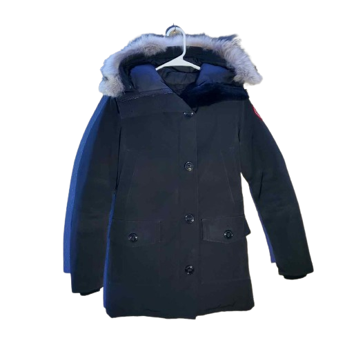 Canada Goose Black Down Parka with Fur Hood (womens)