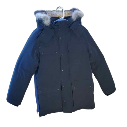 Canada Goose Navy Down Parka with Fur Hood