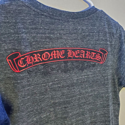 Chrome Hearts V Neck Shirt with Banner Graphic