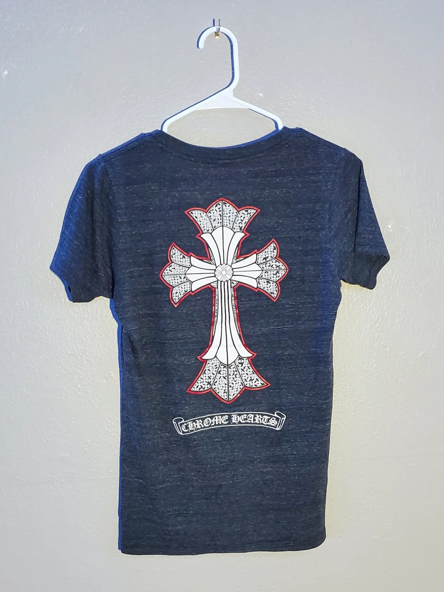 Chrome Hearts V Neck with Cross and Banner