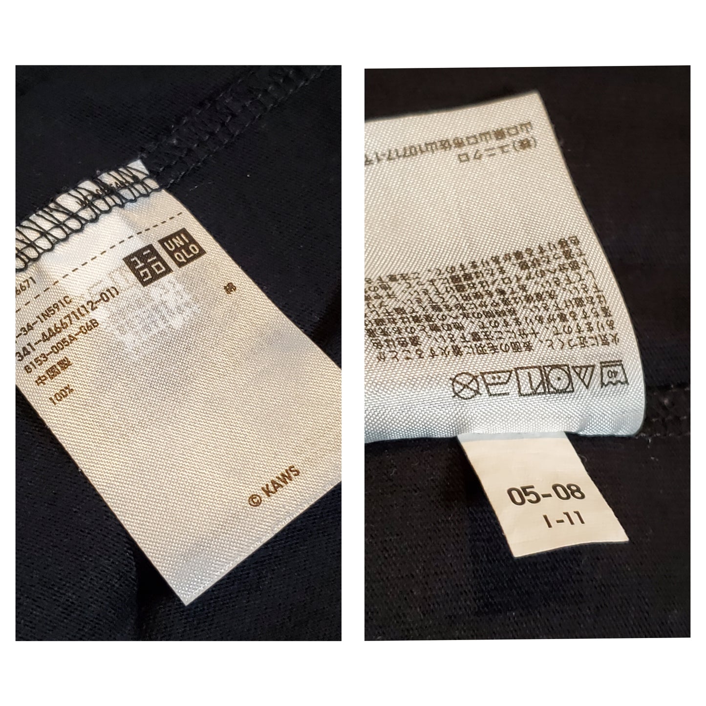 KAWs x Uniqlo UT Figure/Tokyo Graphic Shirt Black