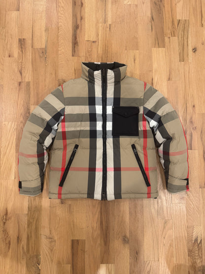 Reversible Burberry Plaid Down Puffer Coat