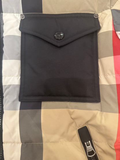 Reversible Burberry Plaid Down Puffer Coat