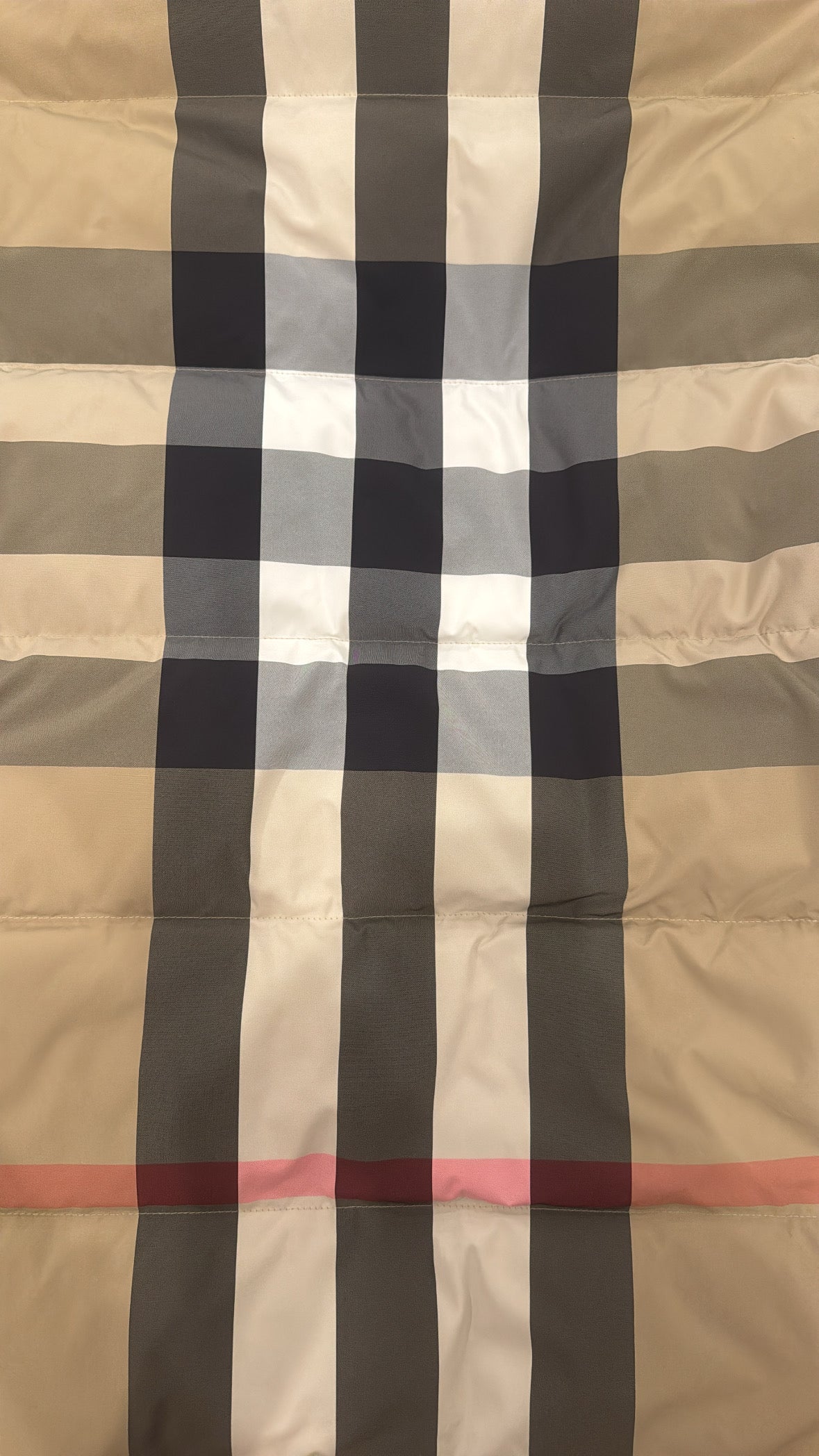 Reversible Burberry Plaid Down Puffer Coat