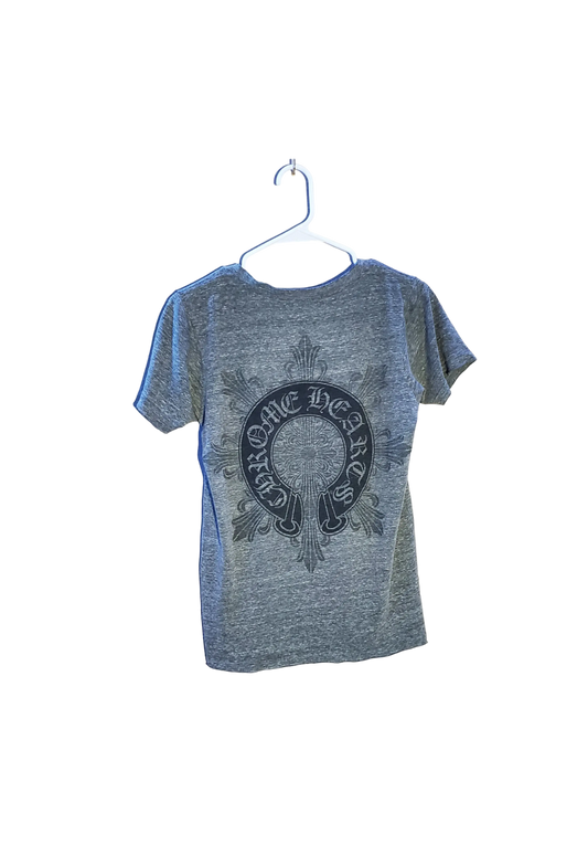 Chrome Hearts V Neck Shirt with Horseshoe and Detailed Star