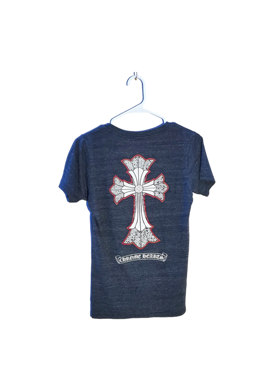 Chrome Hearts V Neck with Cross and Banner