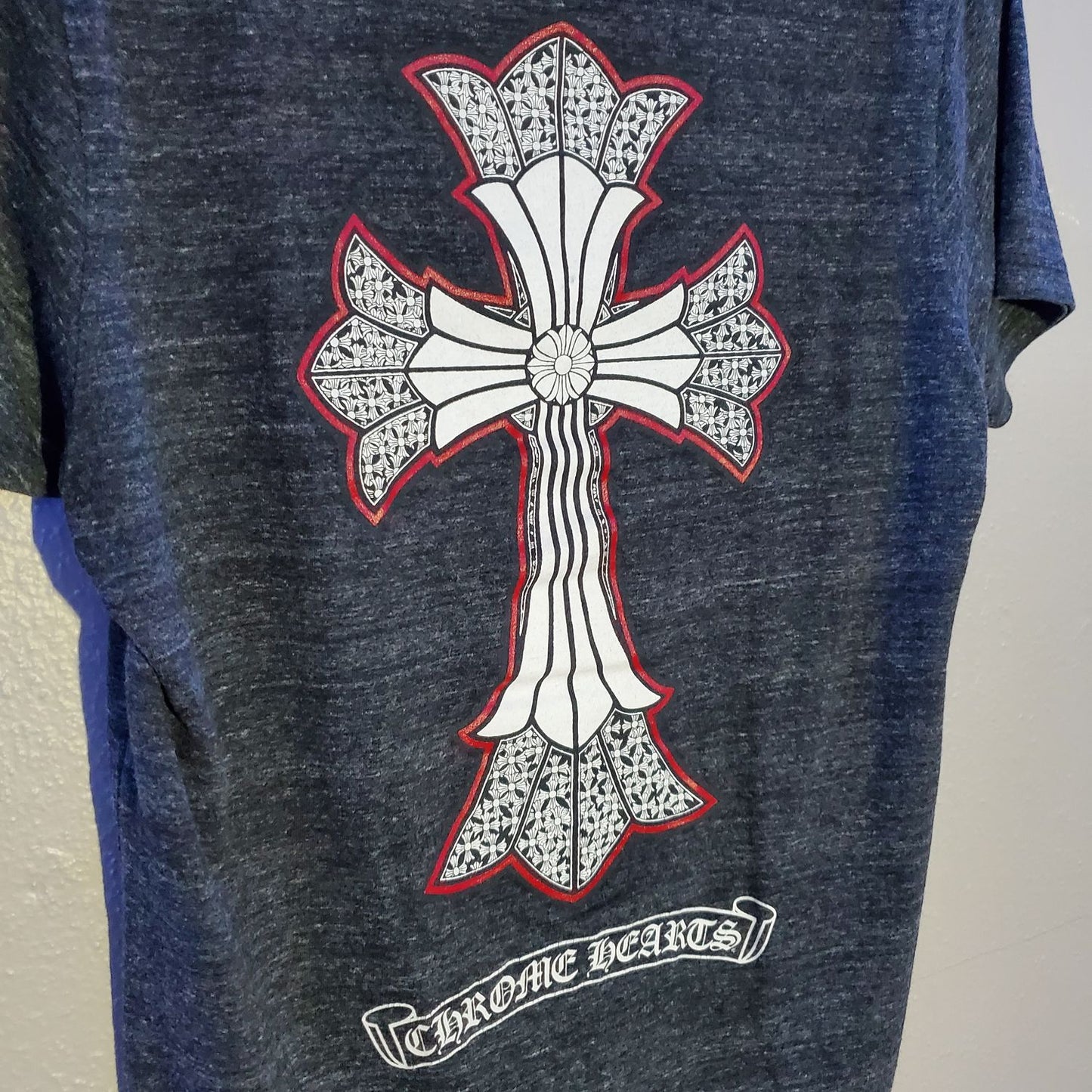 Chrome Hearts V Neck with Cross and Banner