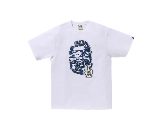 Bape Camo Go Ape Pointer Big Ape Head Shirt (White)