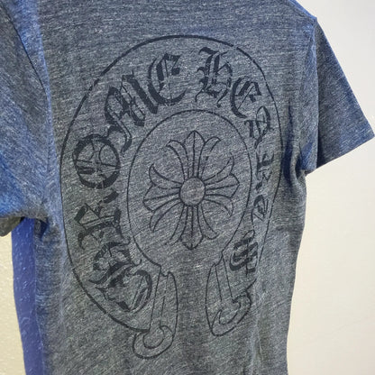 Chrome Hearts V Neck Shirt with Horseshoe Design