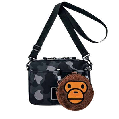 Bape Black Camo Milo Crossbody Bag