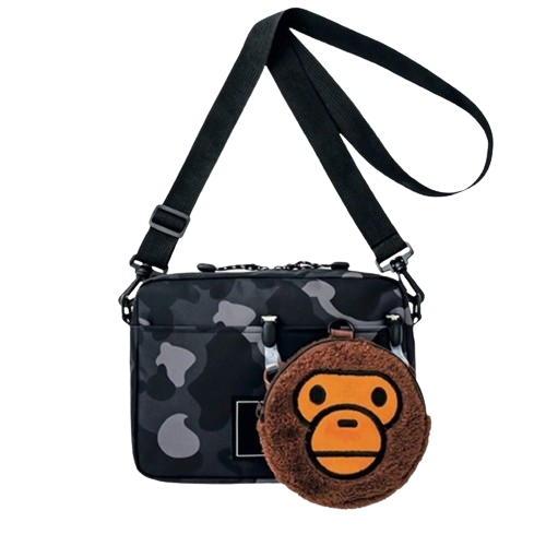 Bape Black Camo Milo Crossbody Bag