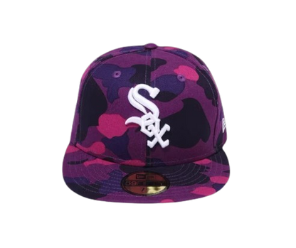 BAPE x MLB New Era White Sox 59Fifty Fitted Cap Purple