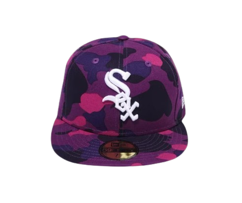 BAPE x MLB New Era White Sox 59Fifty Fitted Cap Purple