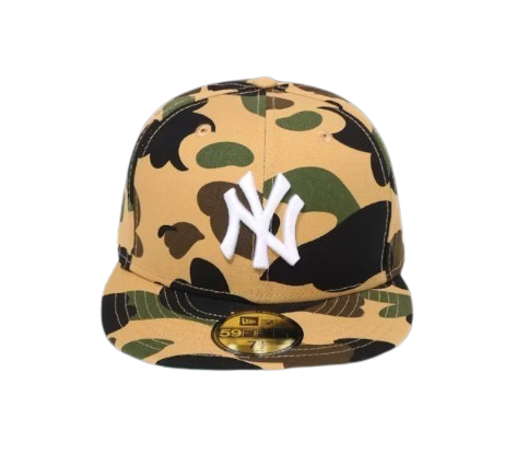 BAPE x MLB New Era Yankees 59Fifty Fitted Cap Yellow