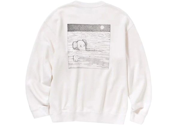 KAWs x Uniqlo UT Longsleeve Sweatshirt White/Grey